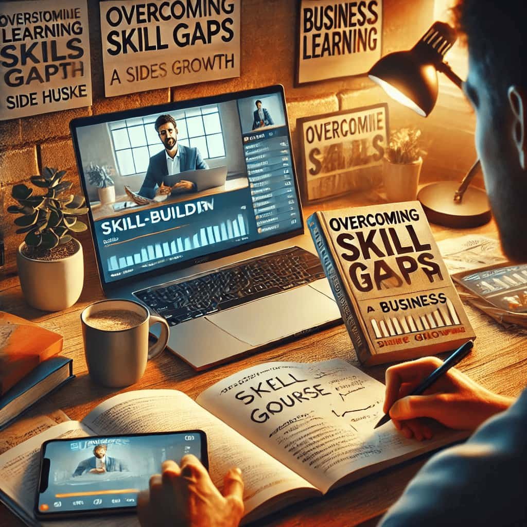 A person engaged in skill-building activities.