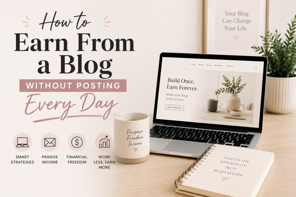 How to Earn From a Blog Without Posting Every Day