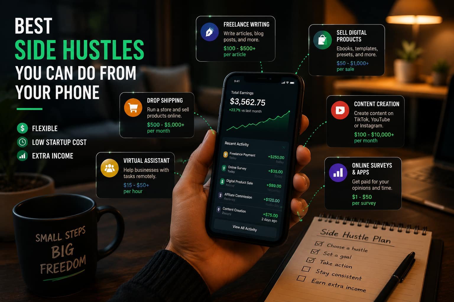 Best Side Hustles You Can Do From Your Phone