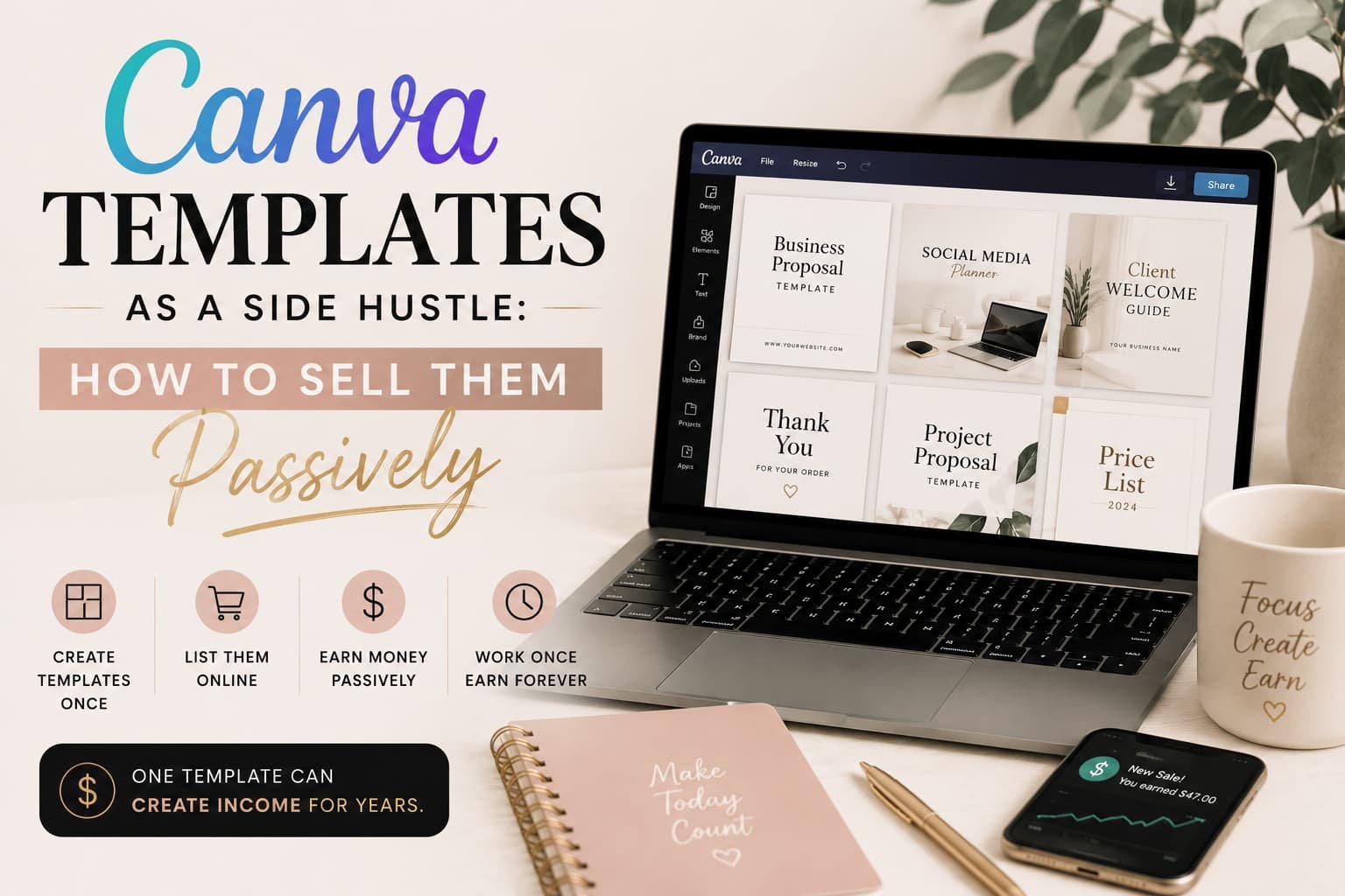 Canva Templates as a Side Hustle_ How to Sell Them Passively