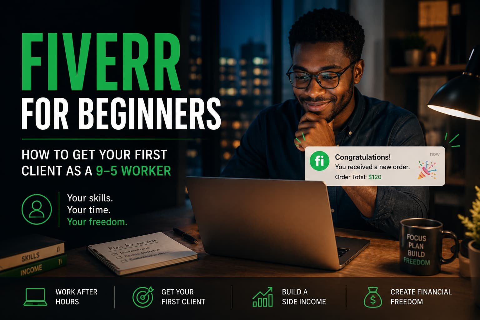 Fiverr for Beginners: How to Get Your First Client as a 9-5 Worker