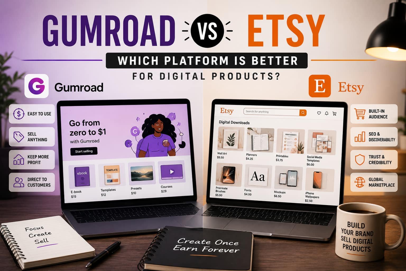 Gumroad vs Esty