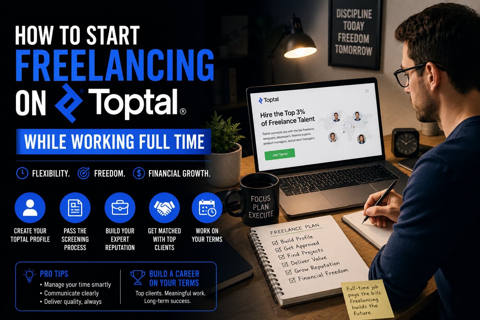 How to Start Freelancing on Toptal While Working Full Time