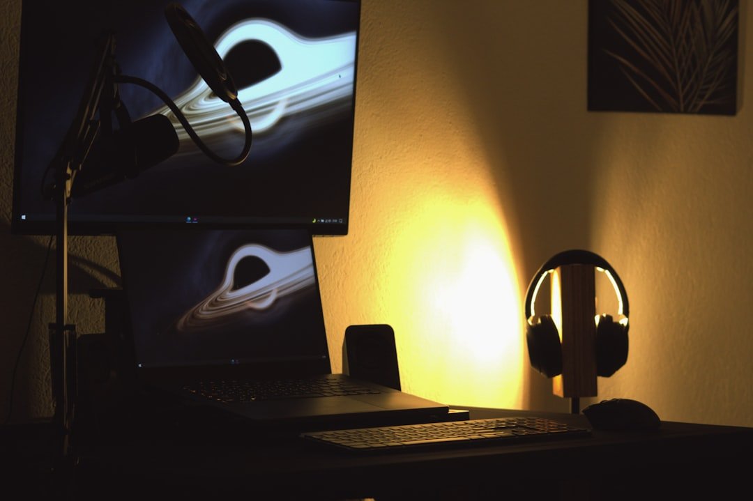 Video creator home studio setup for YouTube content production